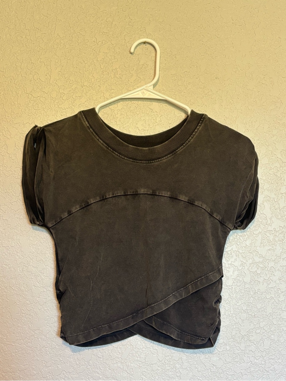FP Movement by Free People Black Layered Draped Crop Top